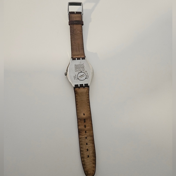 Vintage Swatch wrist Watch - Irony V8 (SR626SW) brow genuine leather Retro - Picture 2 of 4